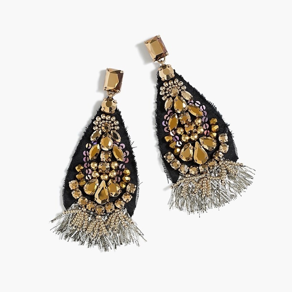 Jcrew Sparkle Teardrop Earrings